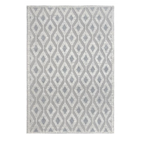 Palacedesigns 6 x 9 ft. Diamond Trellis Modern Area Rug - Ivory & Grey PA3671212